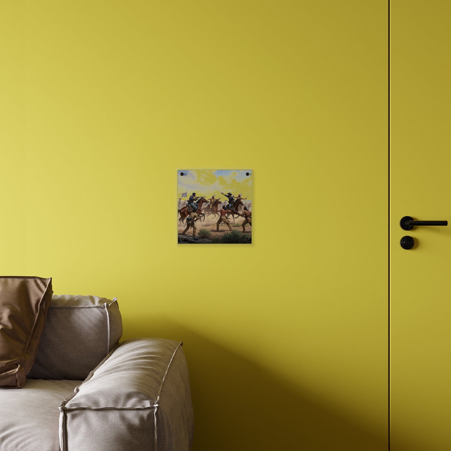 Acrylic Wall Art Panel - 9th Cavalry Regiment fighting Native Americans during the Indian Wars