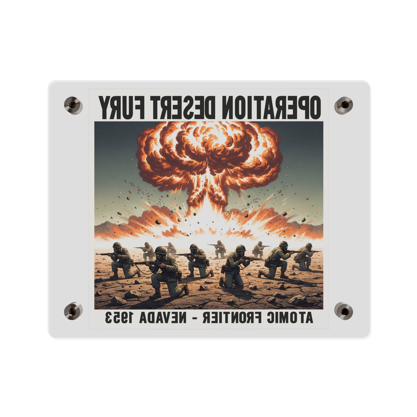 Acrylic Wall Art Panel - Atomic Testing in Nevada Desert Operation Fury