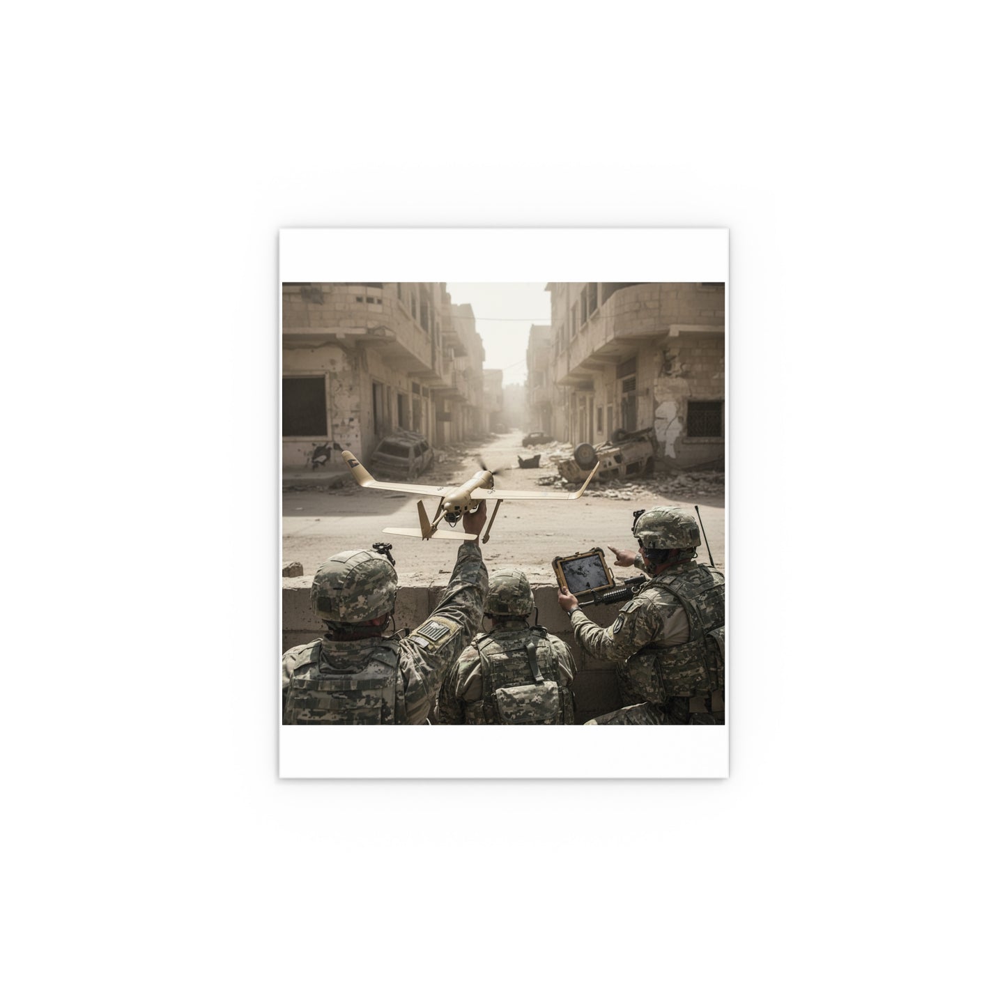 Indoor and Outdoor Silk Posters - UAV Raven in Iraq war