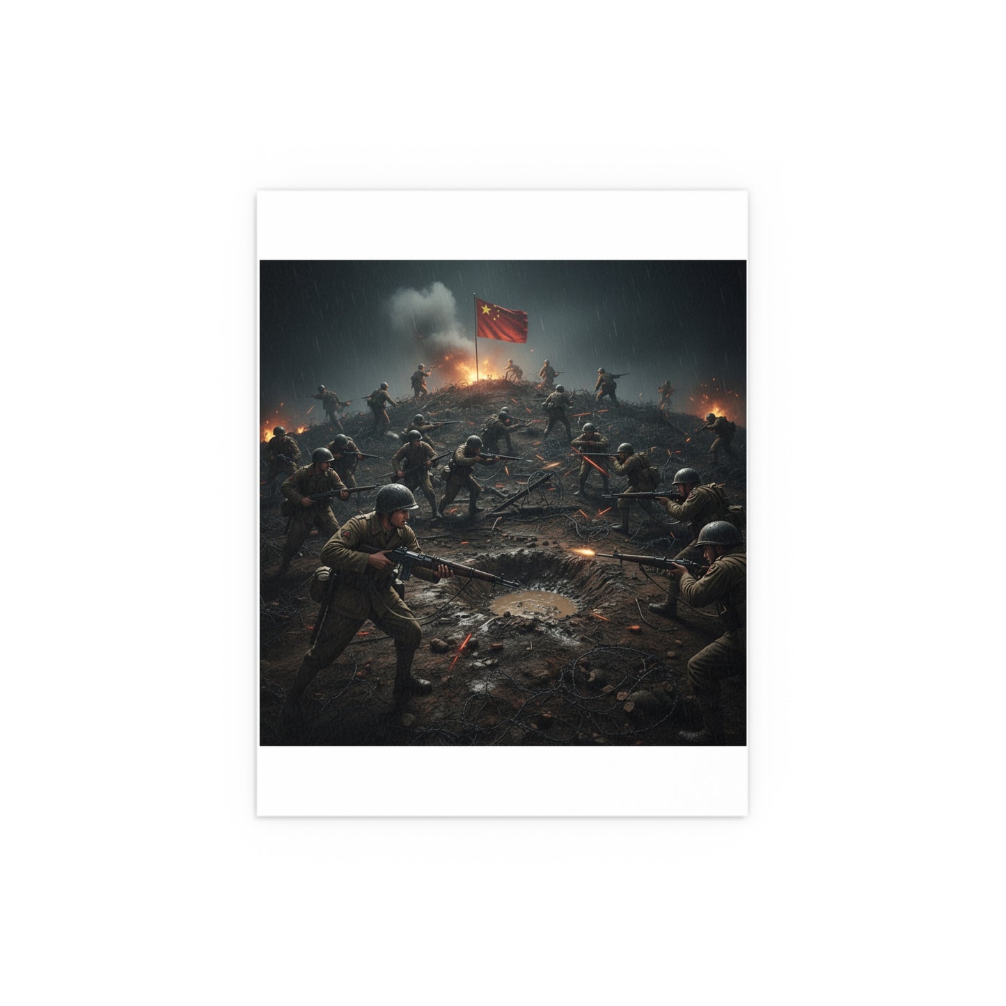Indoor and Outdoor Silk Posters - PorkChop Hill - Korean War