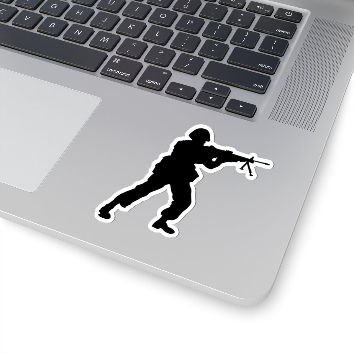 Kiss-Cut Stickers - Army - Soldier - MG Assault - Silhouette X 300