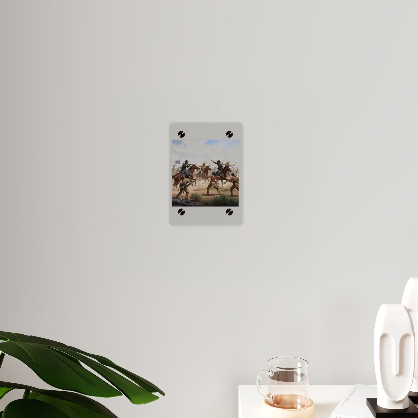 Acrylic Wall Art Panel - 9th Cavalry Regiment fighting Native Americans during the Indian Wars