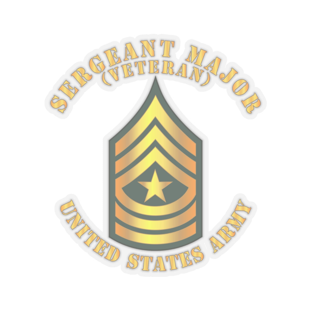 Kiss-Cut Stickers - First Sergeant - Sergeant Major - SGM - Veteran