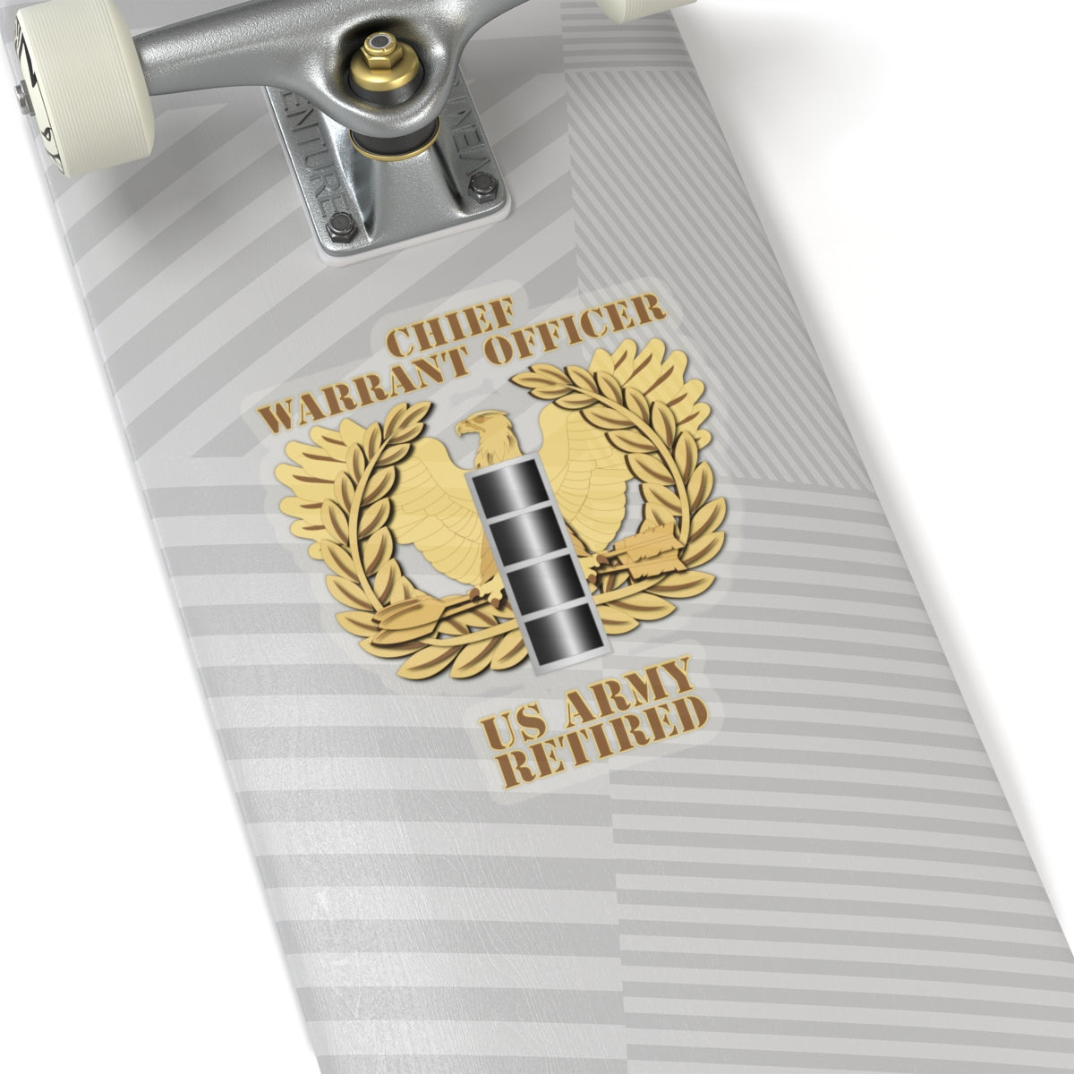 Kiss-Cut Stickers - Emblem - Warrant Officer - CW4 - Retired