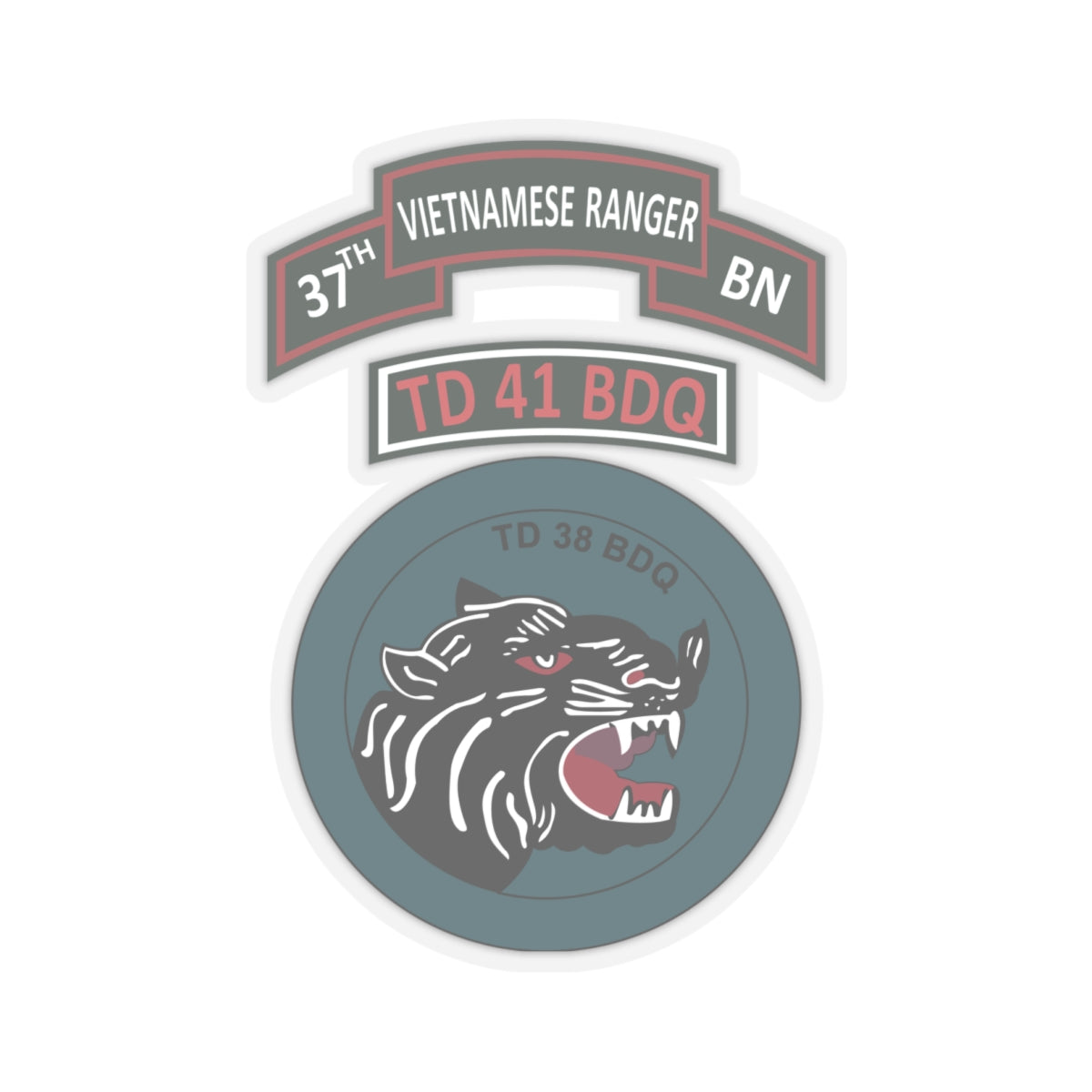 Kiss-Cut Stickers - ARVN - 37th Vietnamese Ranger Battalion