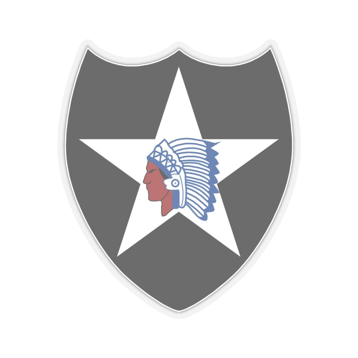 Kiss-Cut Stickers - SSI - 2nd Infantry Division wo Txt X 300