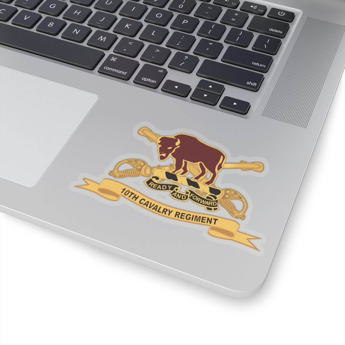 Kiss-Cut Stickers - 10th Cavalry Regiment w Br - Ribbon