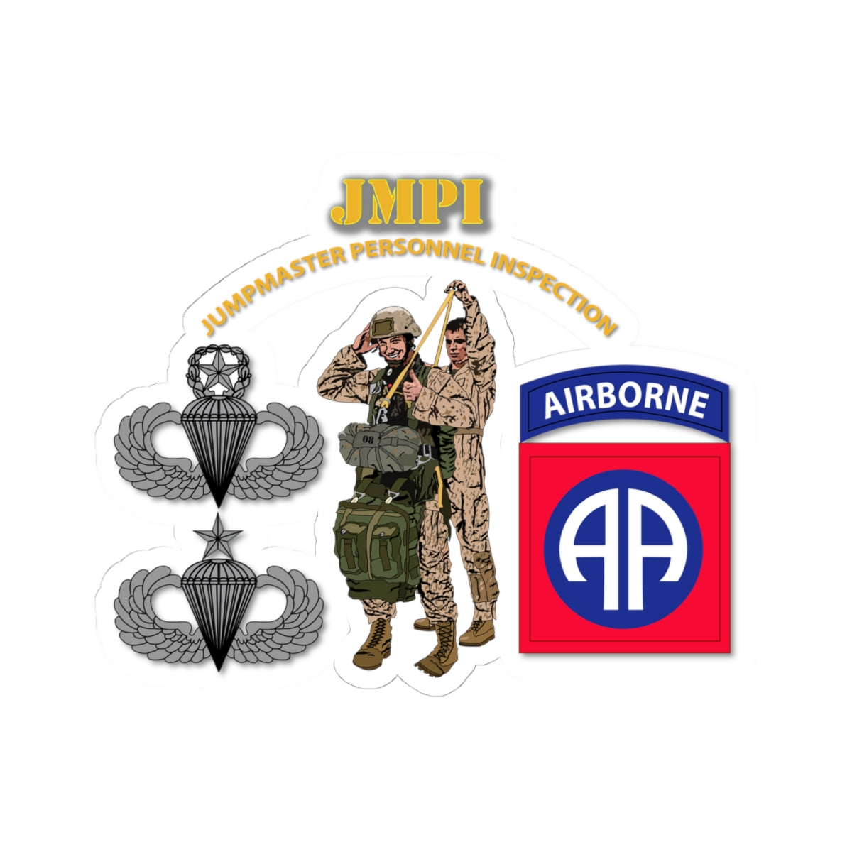 Kiss-Cut Stickers - JMPI - 82nd Airborne Div V1