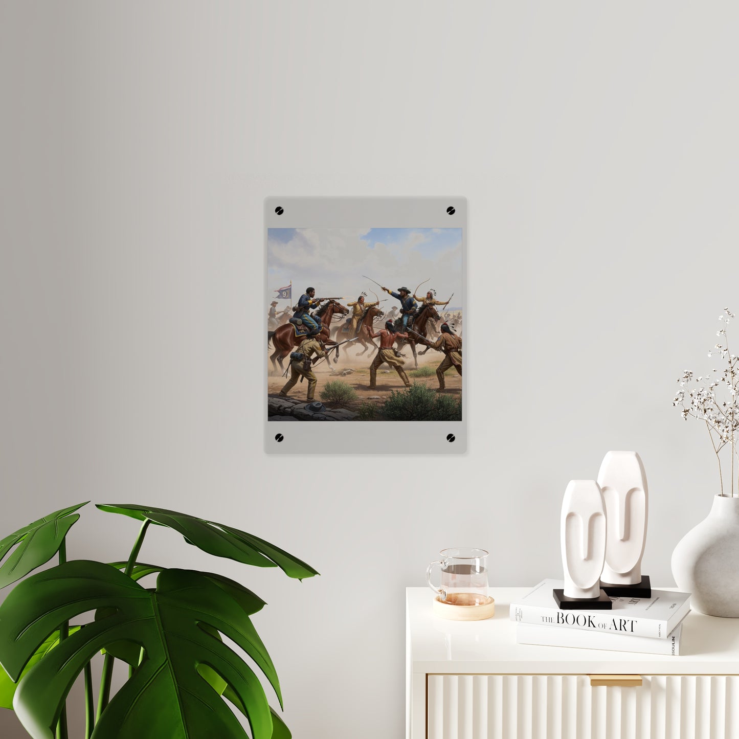 Acrylic Wall Art Panel - 9th Cavalry Regiment fighting Native Americans during the Indian Wars