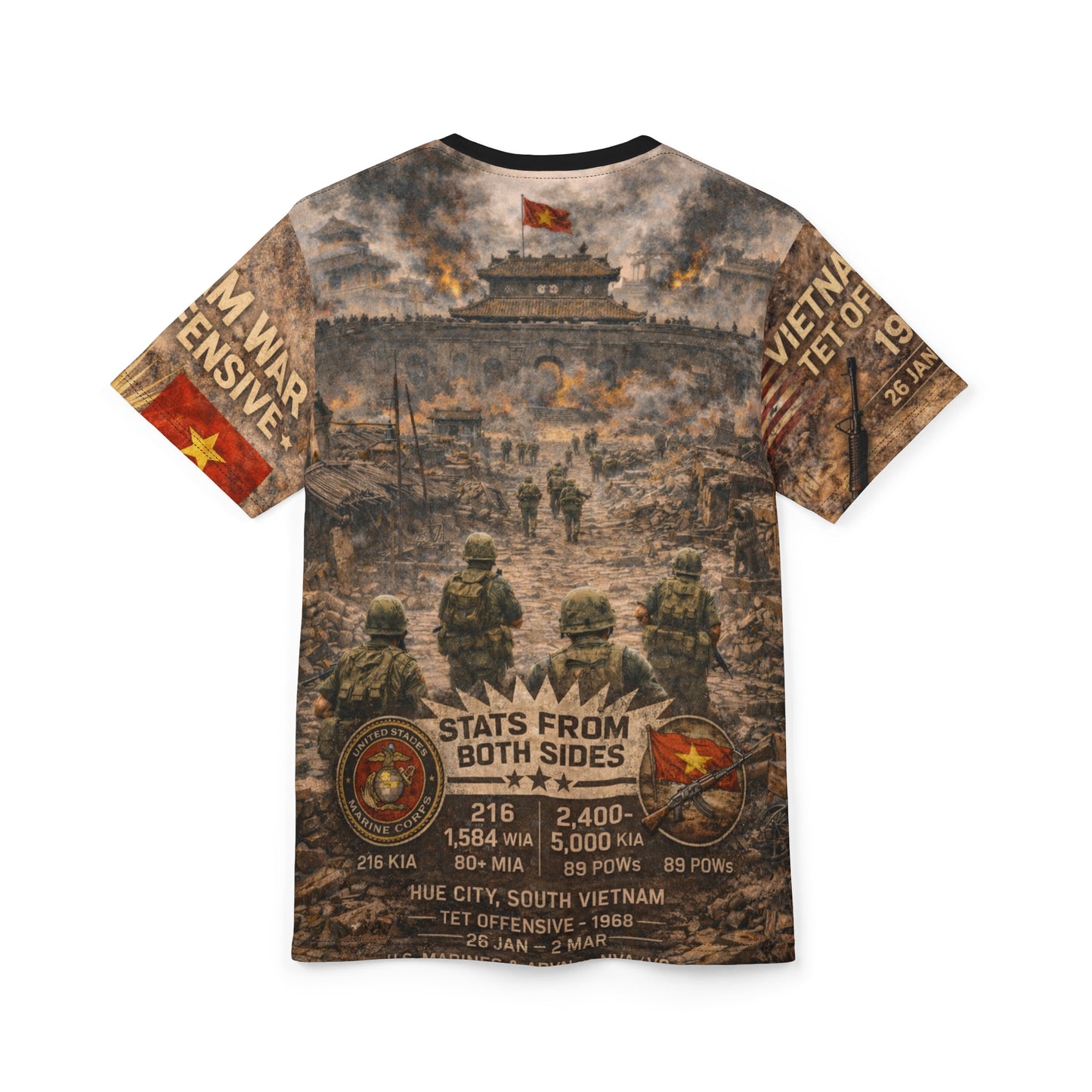 Tet '68 Battle of Huế City All-Over Print Tee