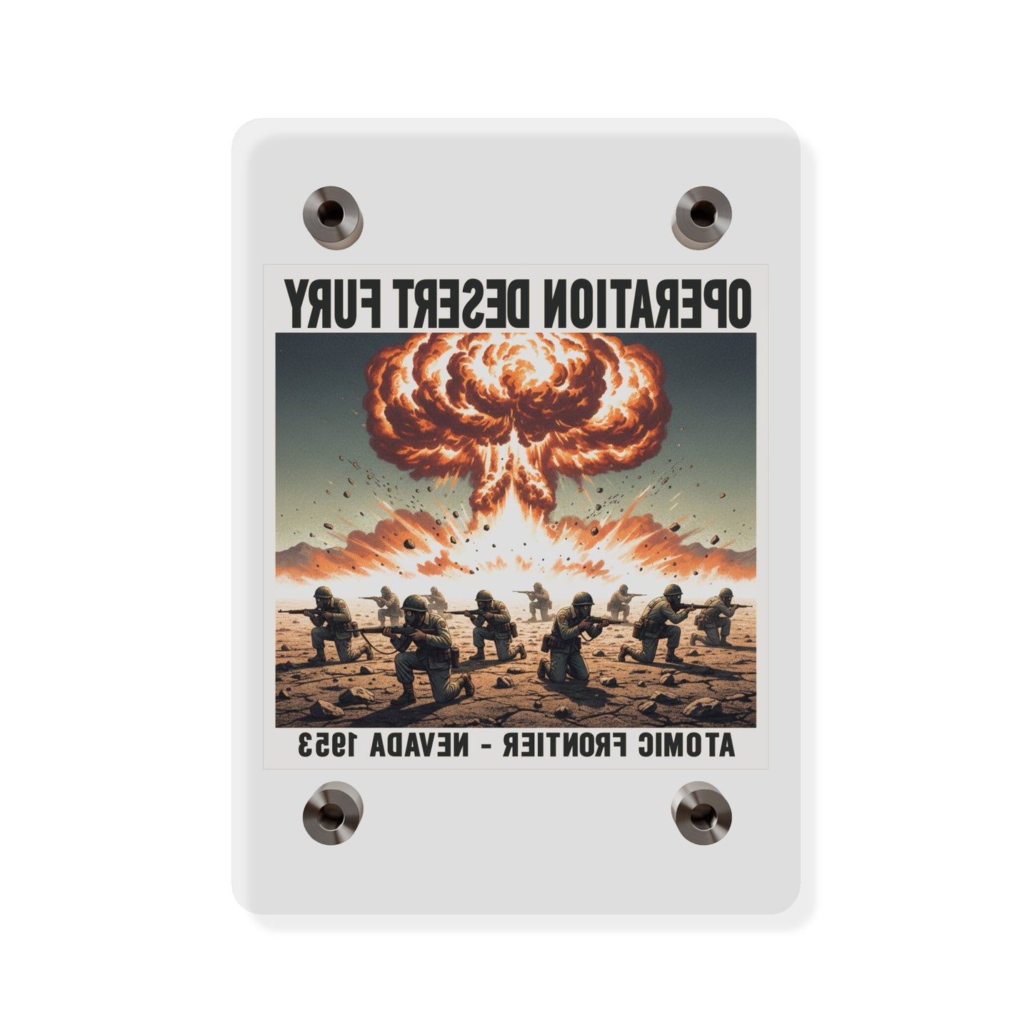 Acrylic Wall Art Panel - Atomic Testing in Nevada Desert Operation Fury