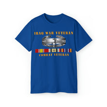 Load image into Gallery viewer, Unisex Ultra Cotton Tee - Army - Iraq War Veteran - Combat Action Badge w CAB IRAQ  SVC
