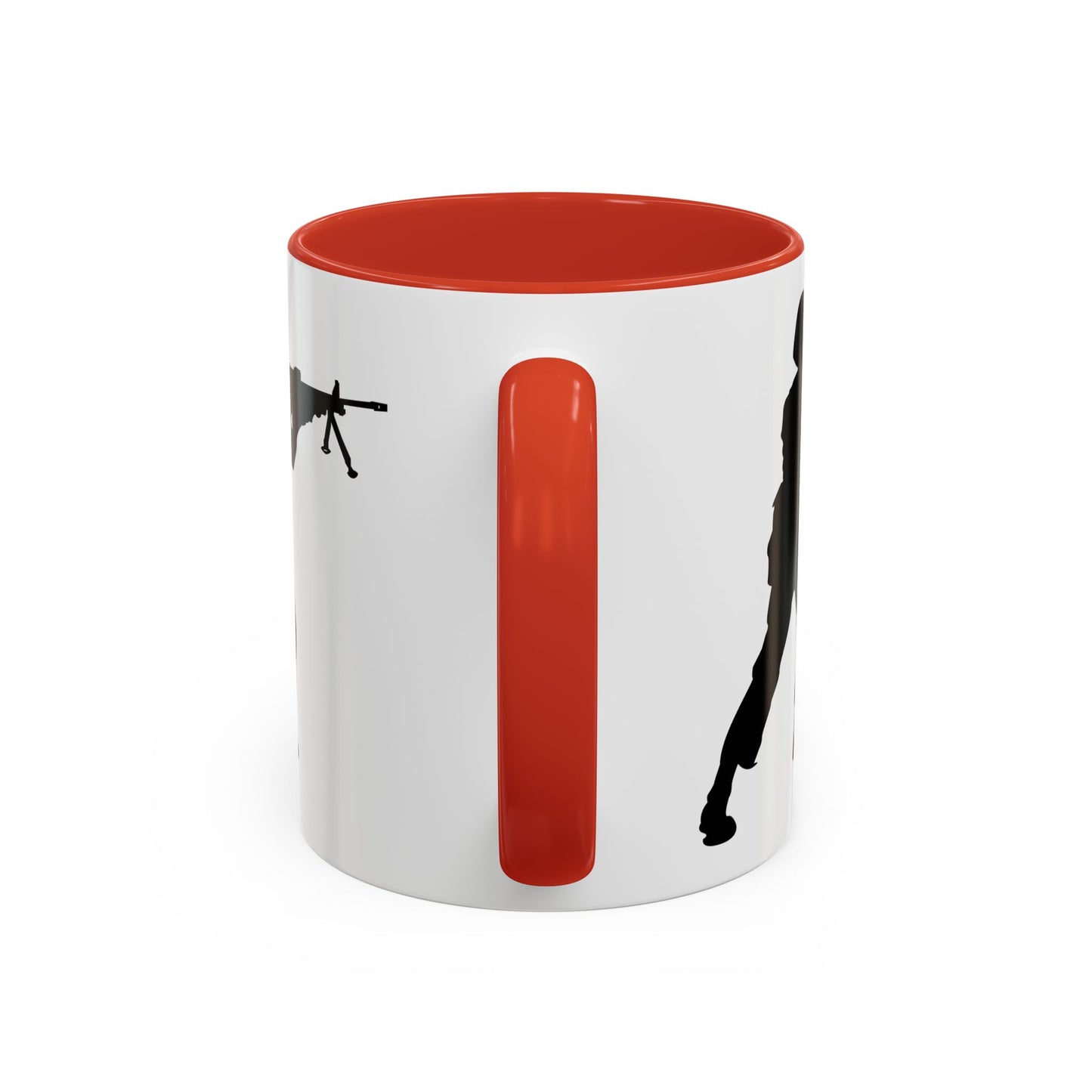 Accent Coffee Mug (11oz & 15oz) - Army - Soldier - MG Assault - Silhouette X 300