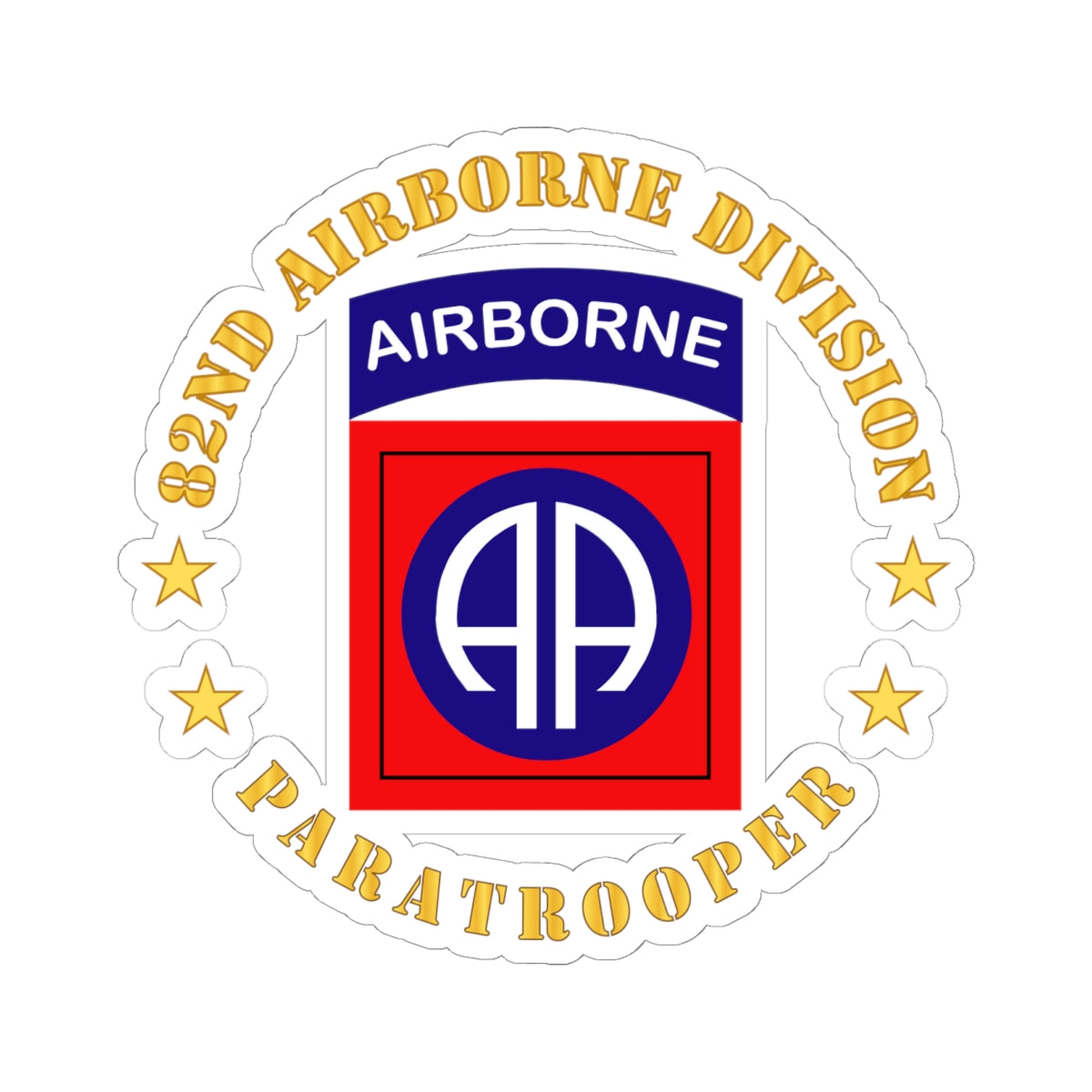 Kiss-Cut Stickers - 82nd Airborne Division - Paratrooper