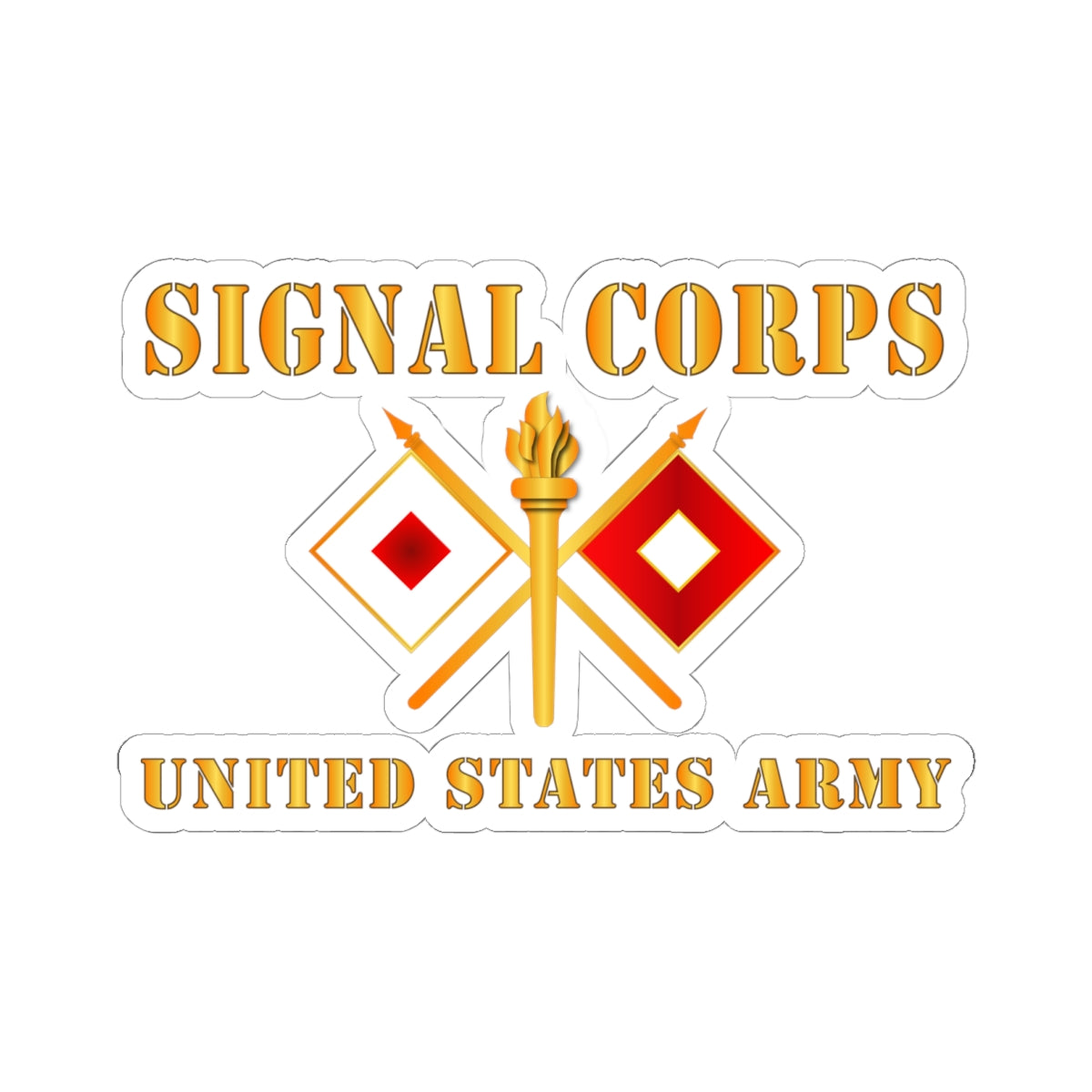 Kiss-Cut Stickers - Signal Corps - Branch - US Army X 300