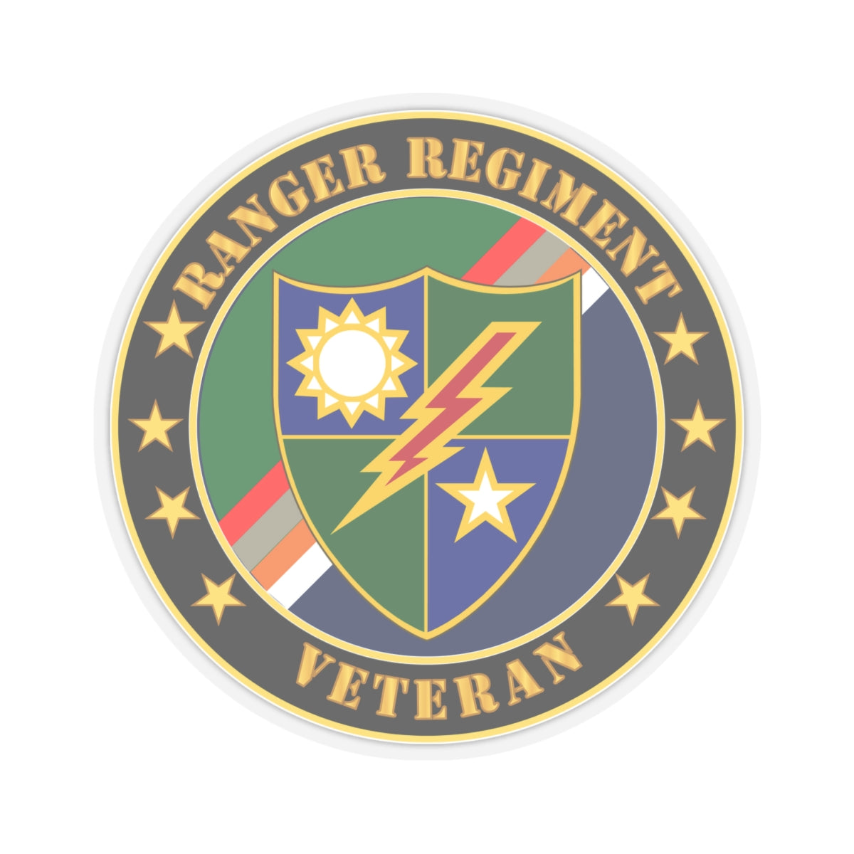Kiss-Cut Stickers - Ranger Regiment Veteran - DUI