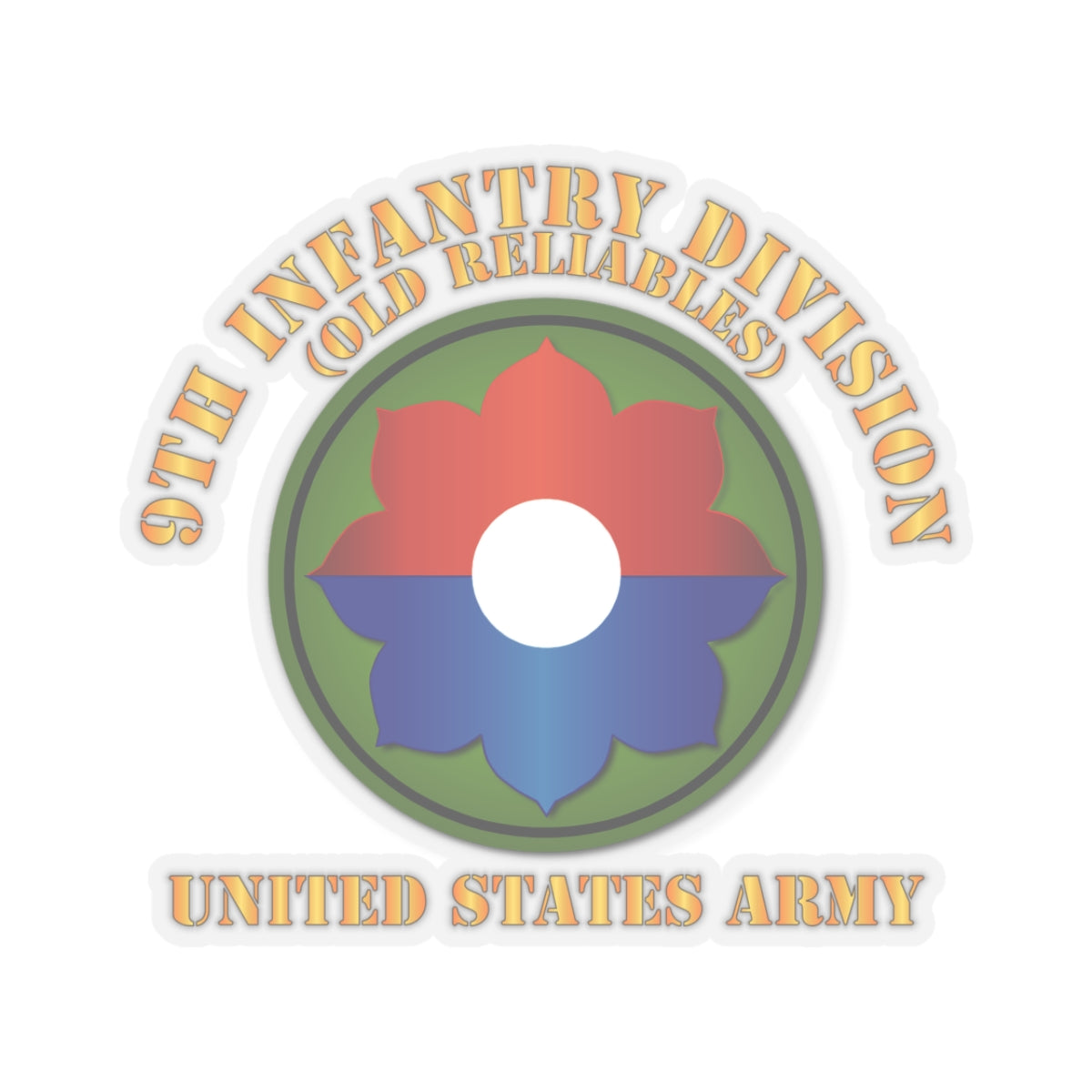 Kiss-Cut Stickers - 9th Infantry Div - US Army - Old Reliables