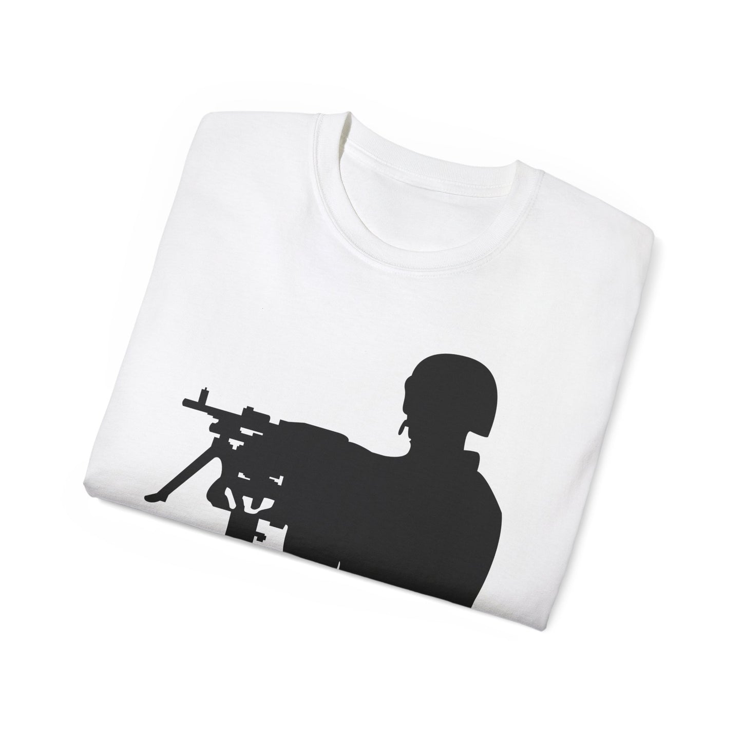 Unisex Ultra Cotton Tee - Army - Soldier - MG Vehicle Mounted - Silhouette X 300