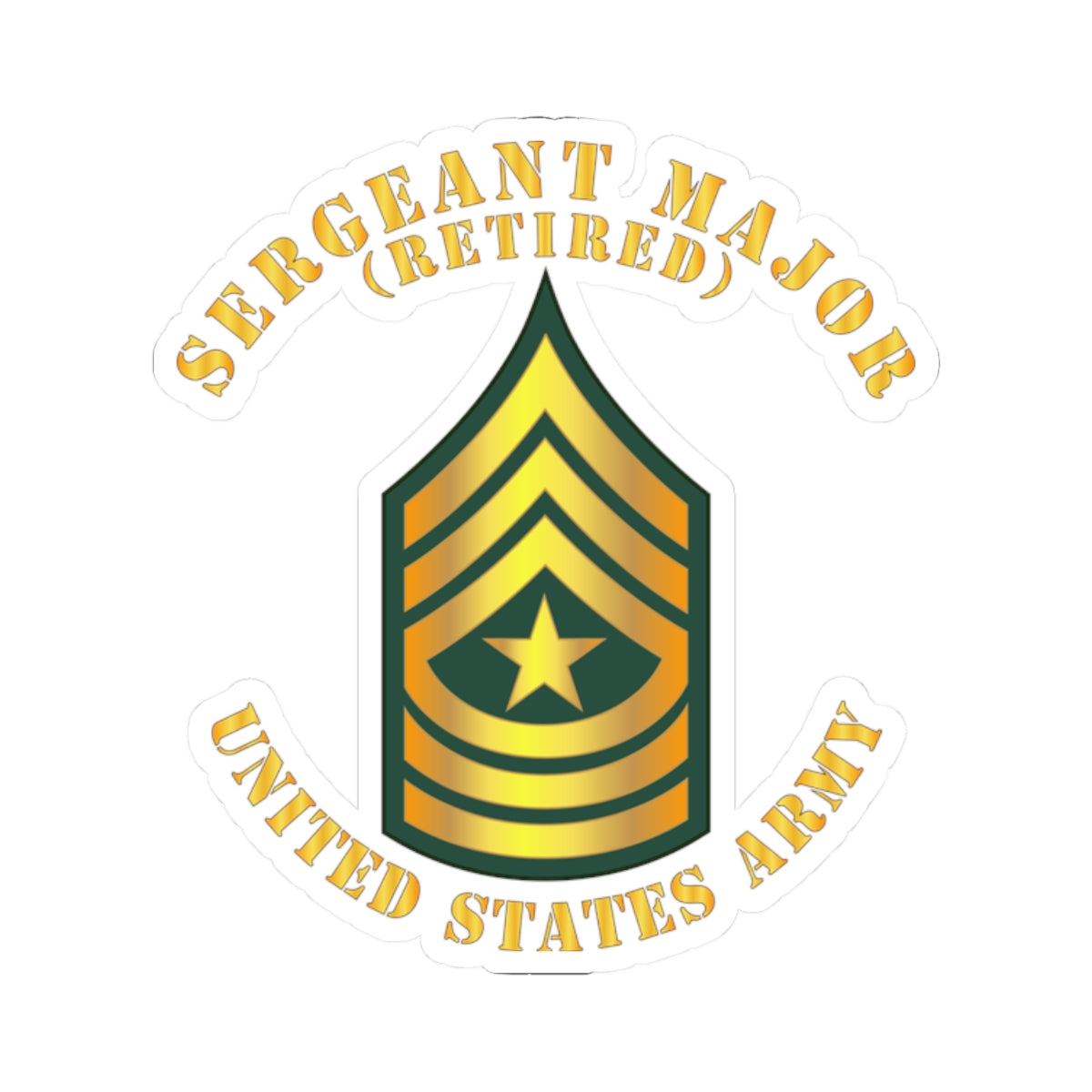Kiss-Cut Stickers - Sergeant Major - SGM - Retired