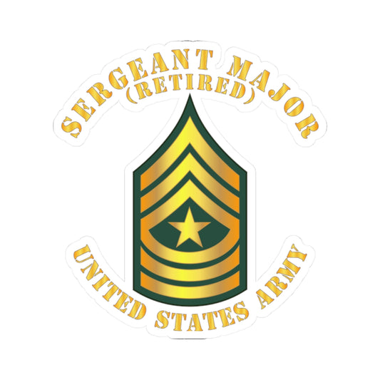 Kiss-Cut Stickers - Sergeant Major - SGM - Retired