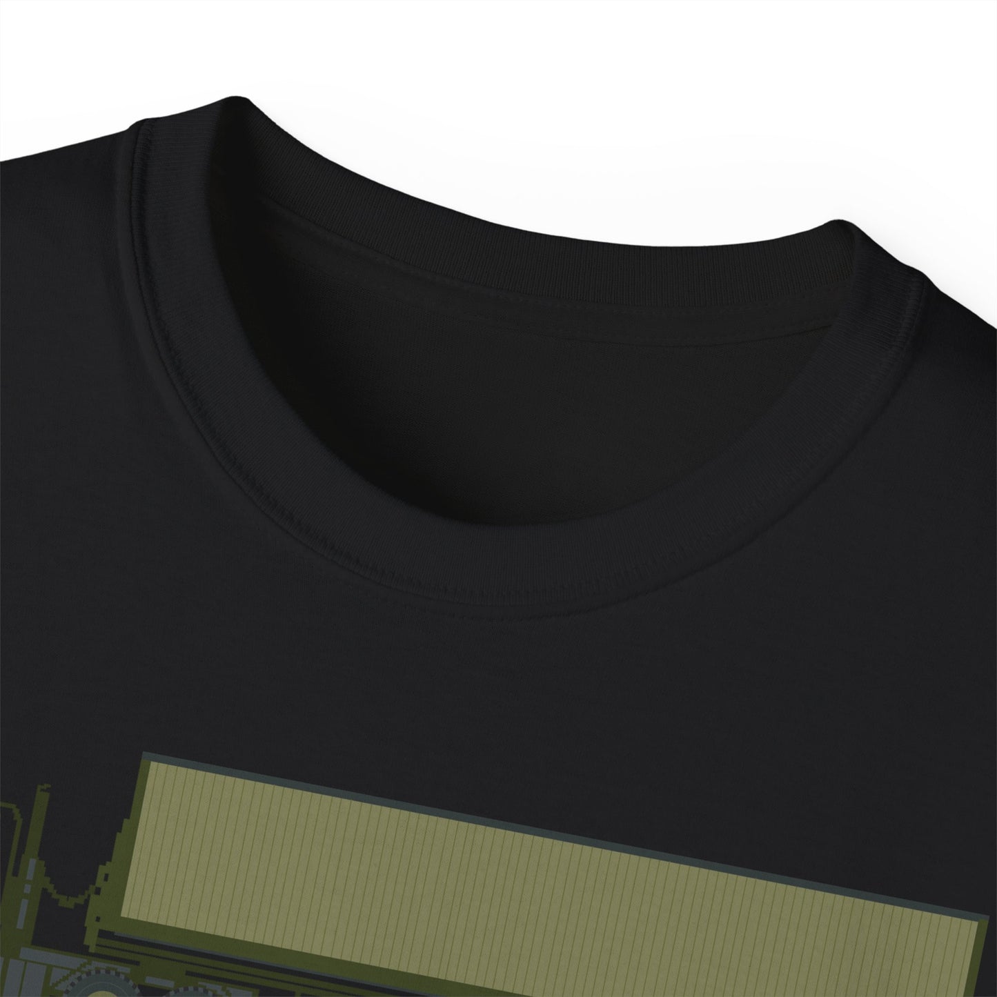 Unisex Ultra Cotton Tee - Vehicle - M915 Tractor with M872 - 40 Ft Container - Side X 300