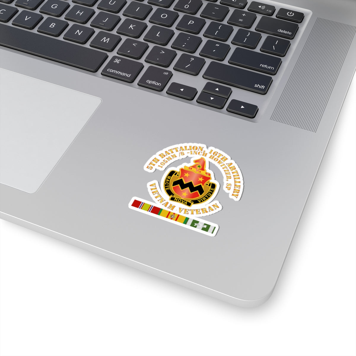 Kiss-Cut Stickers - 5th Battalion, 16th Artillery w SVC Ribbon V2