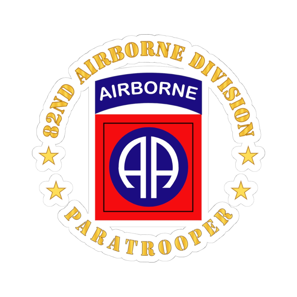 Kiss-Cut Stickers - 82nd Airborne Division - Paratrooper