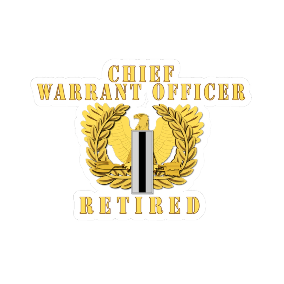 Kiss-Cut Stickers - Chief Warrant Officer 5 - CW5 - Retired