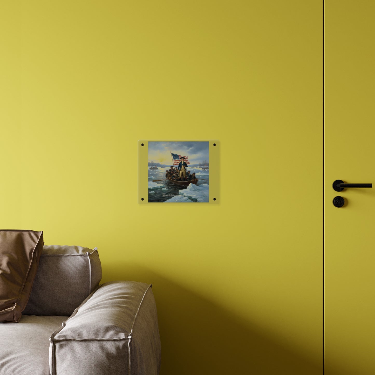 Acrylic Wall Art Panel - Washington Crossing the Delaware duing the Revolutionary War