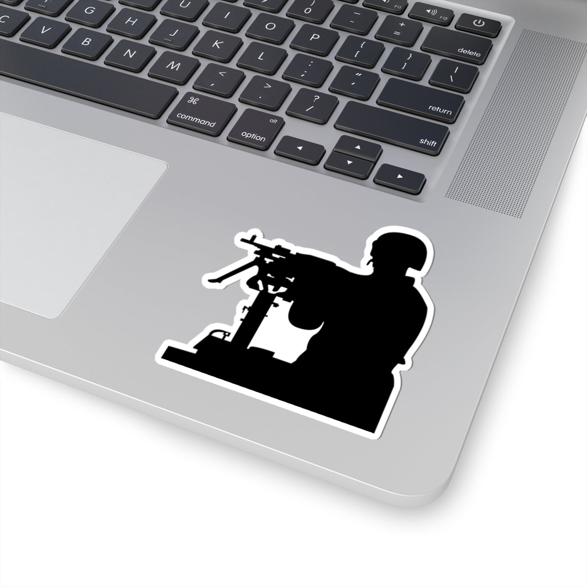 Kiss-Cut Stickers - Army - Soldier - MG Vehicle Mounted - Silhouette X 300