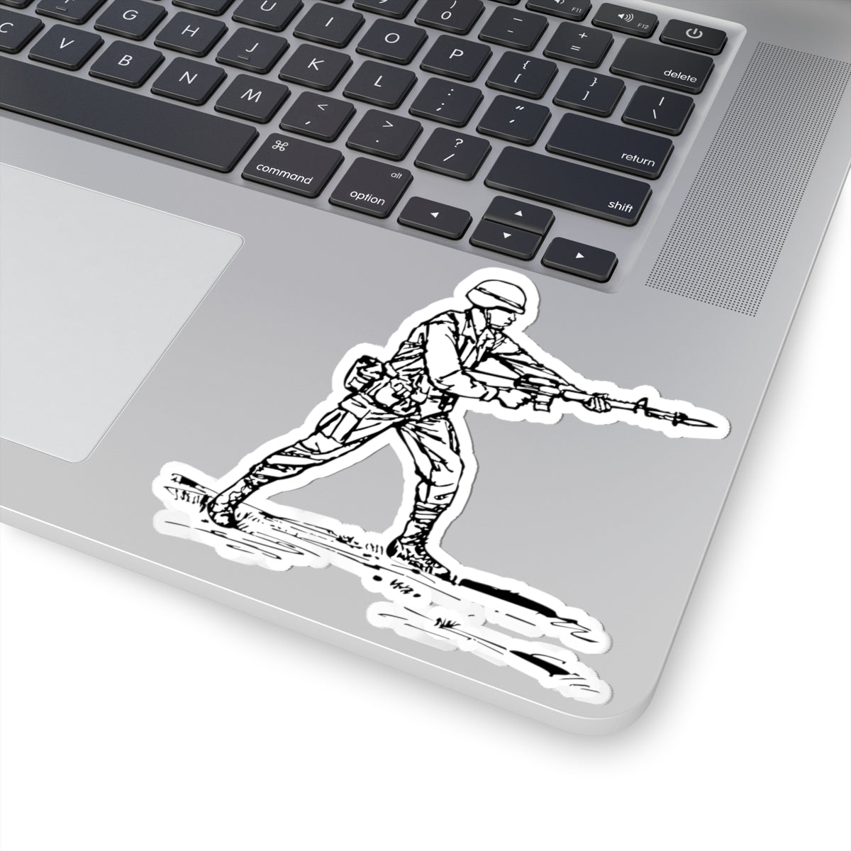 Kiss-Cut Stickers - Bayonet Training-Modified Thrust - BW X 300