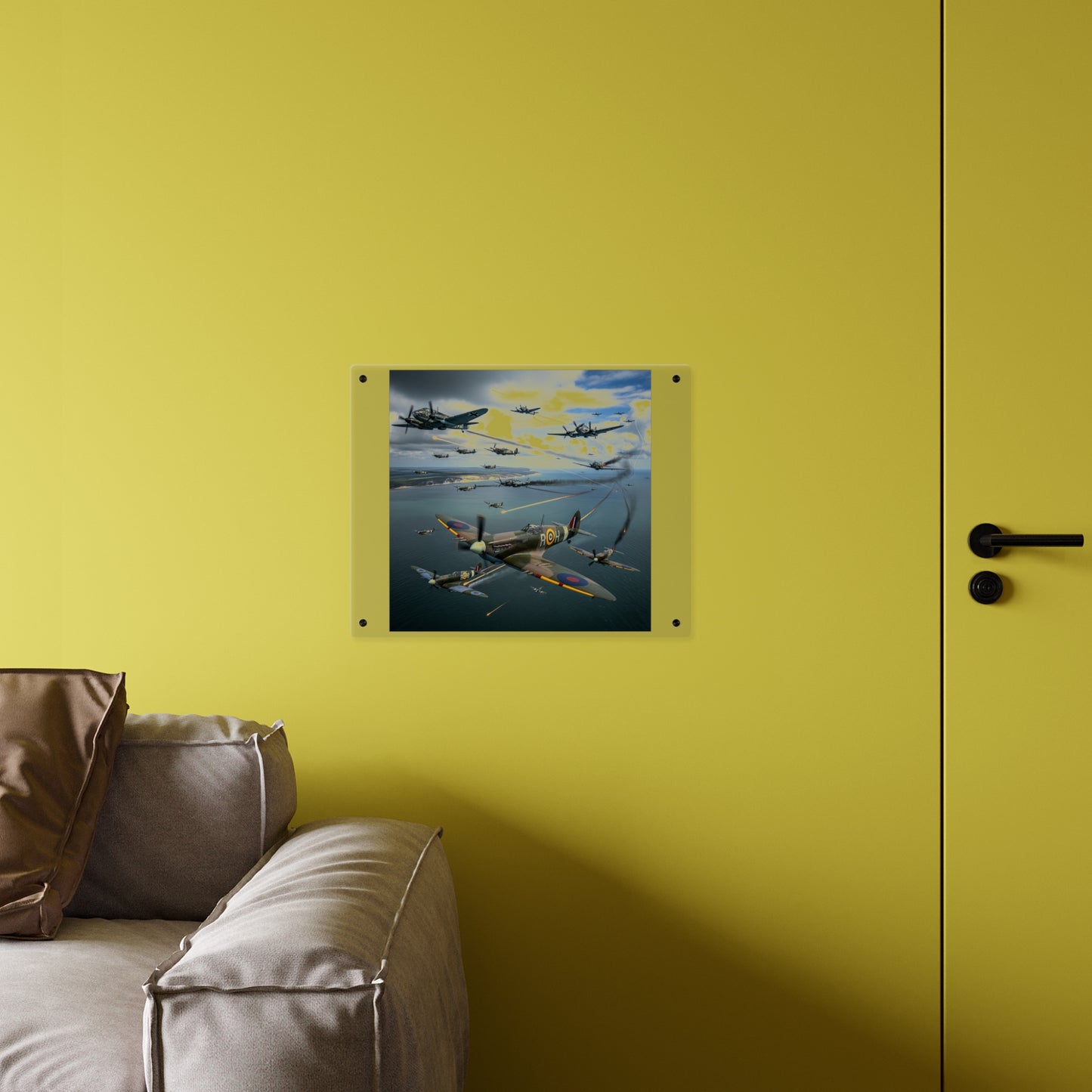 Acrylic Wall Art Panel - British and German aircraft during the Battle of Britain