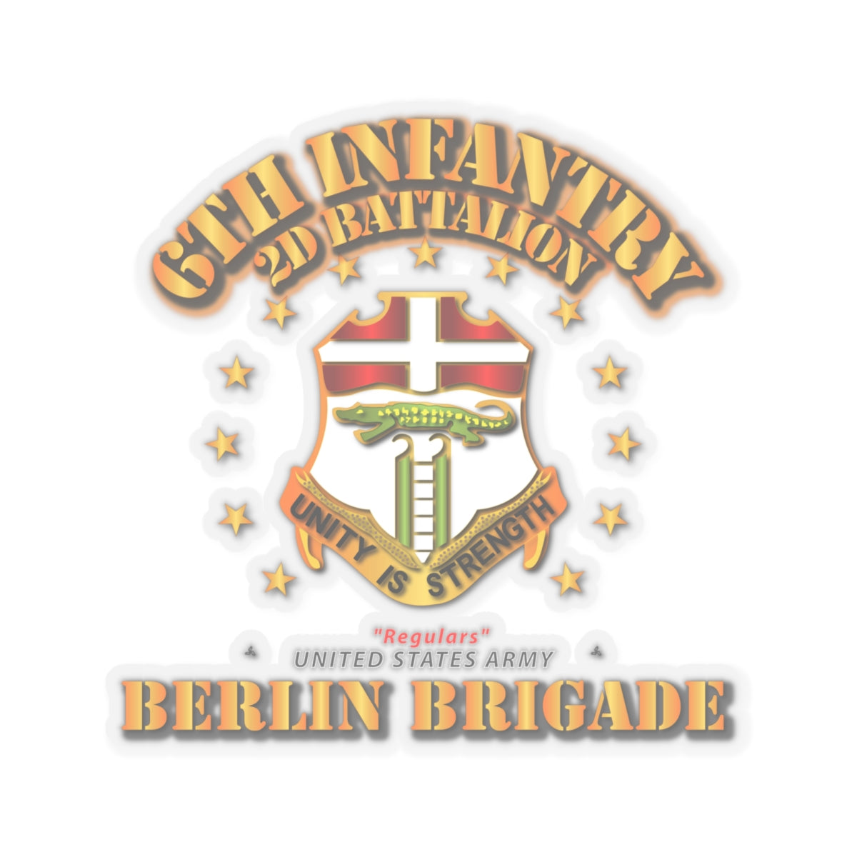 Kiss-Cut Stickers - 2nd Battalion 6th Infantry - Berlin Brigade
