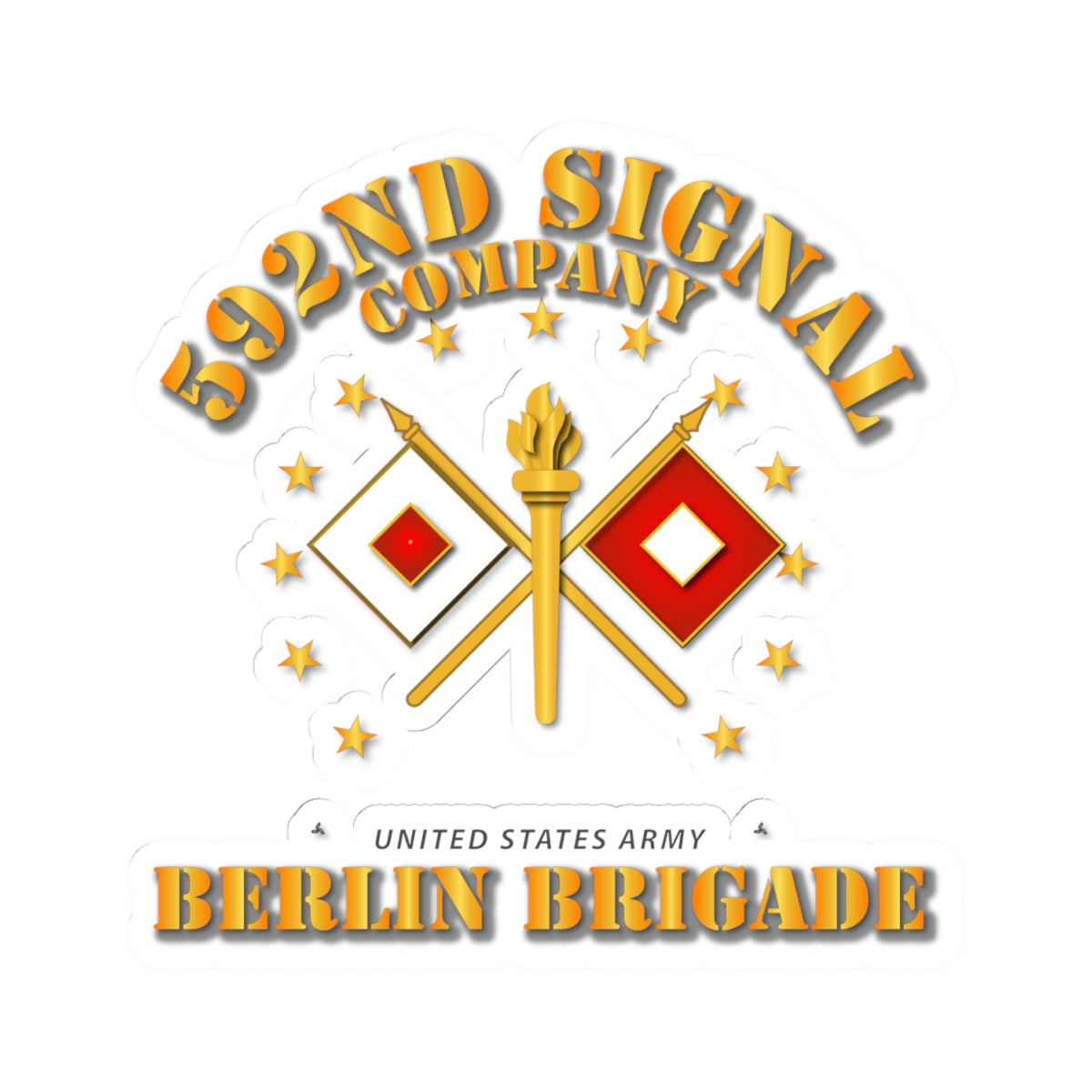 Kiss-Cut Stickers - 592d Signal Company - Berlin Brigade