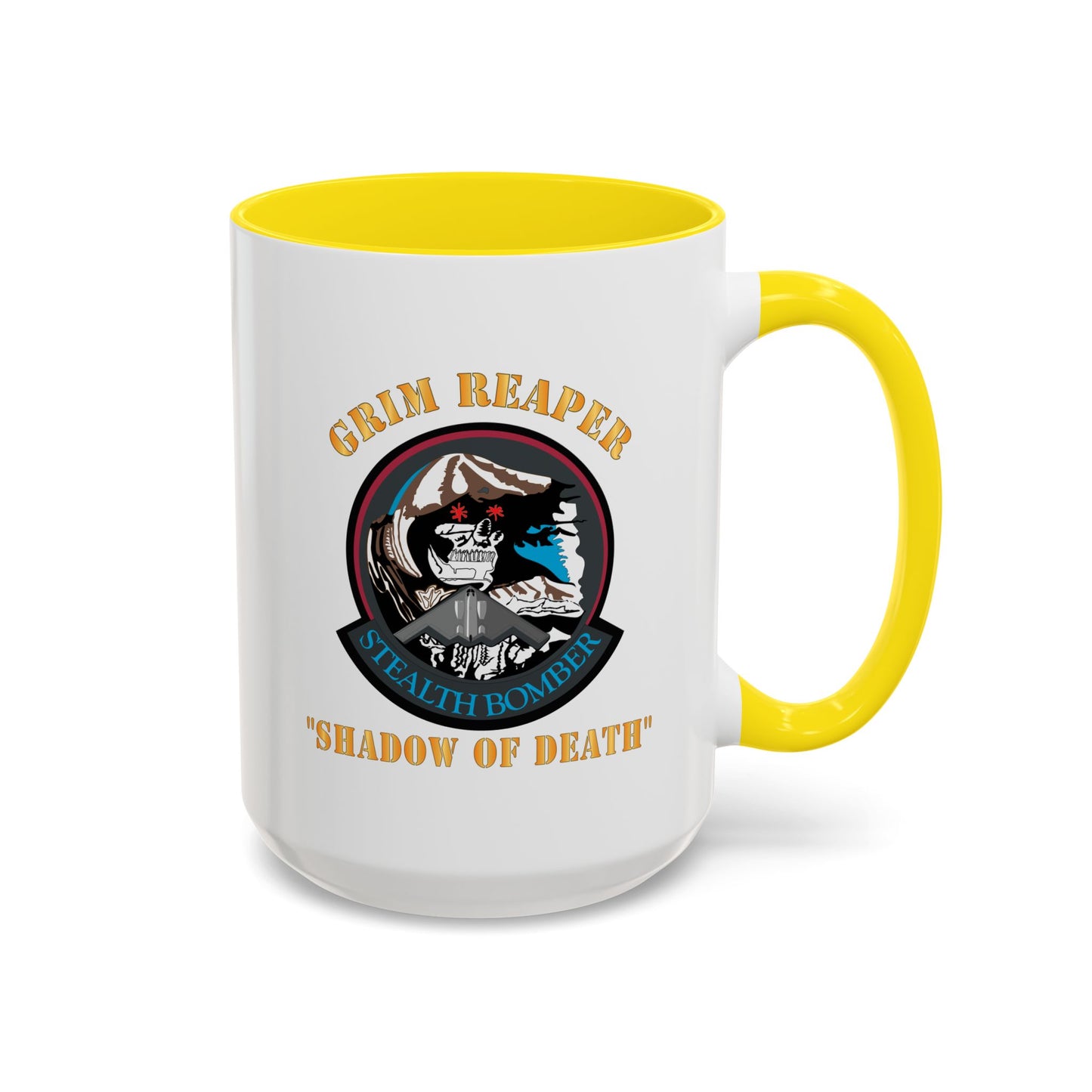 Accent Coffee Mug (11oz & 15oz) - Vehicle - M915 Tractor with M872 - 40 Ft Container - Side X 300