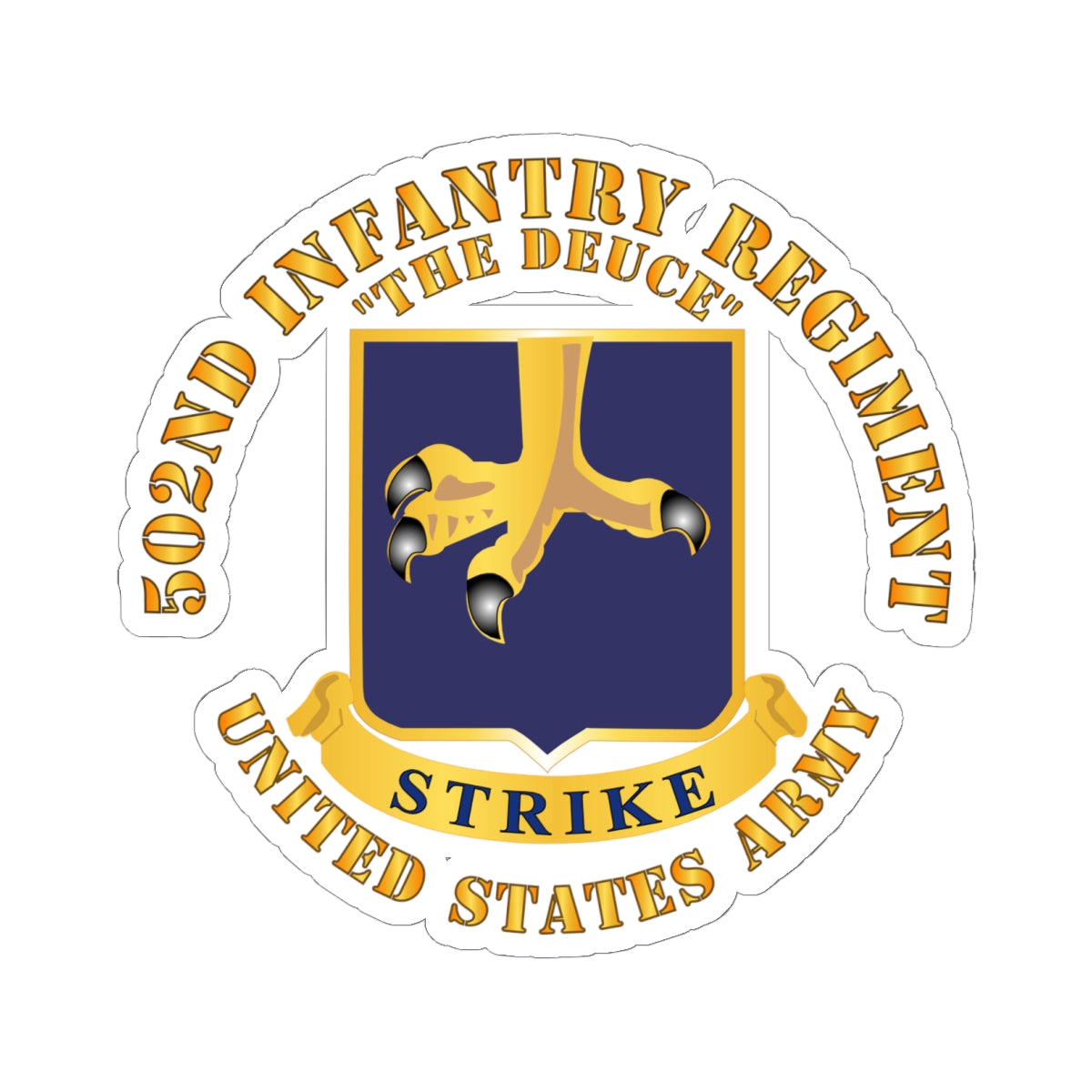 Kiss-Cut Stickers - 502nd Infantry Regt - DUI - The Deuce