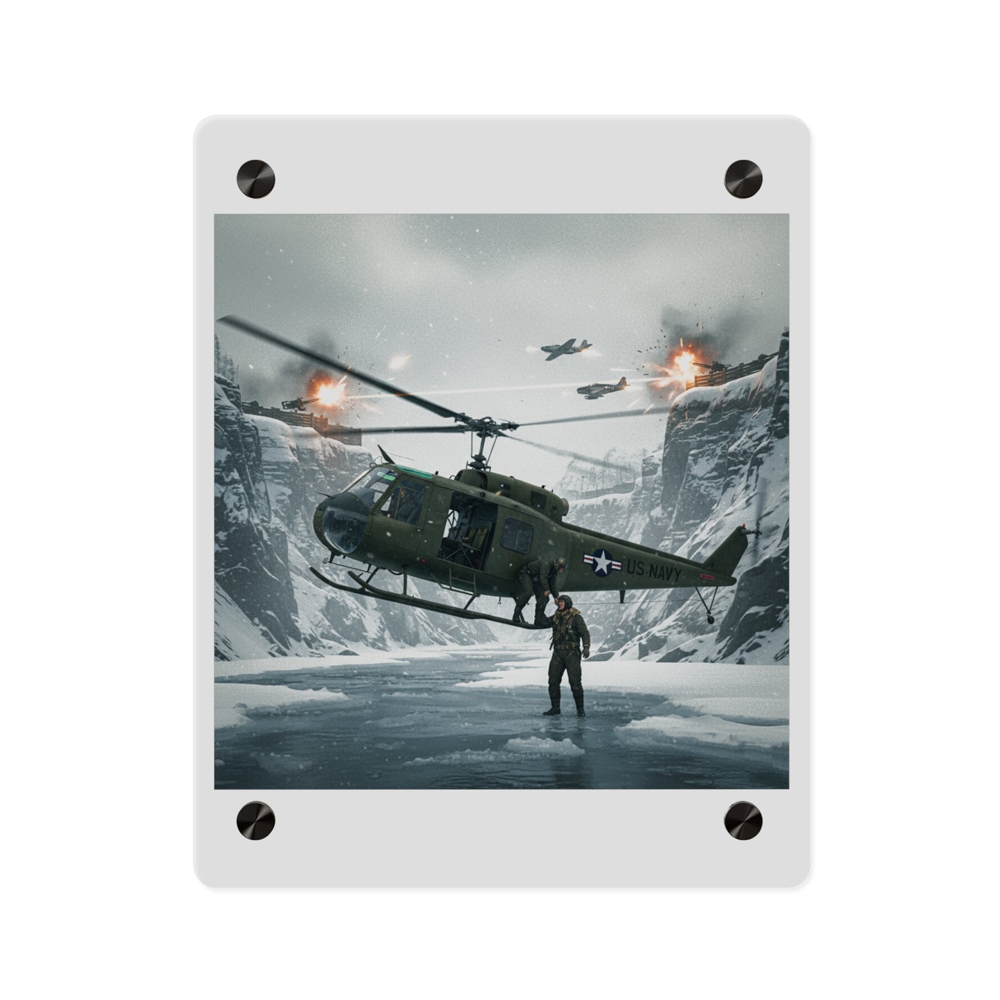 Acrylic Wall Art Panel - Rescue Mission from Majon-ni and Samdong-ni attack - Korean War