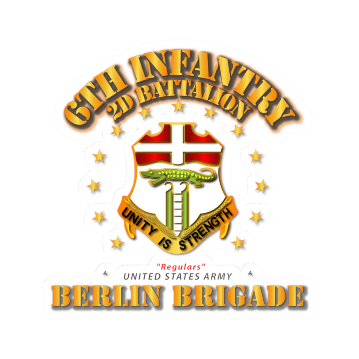 Kiss-Cut Stickers - 2nd Battalion 6th Infantry - Berlin Brigade