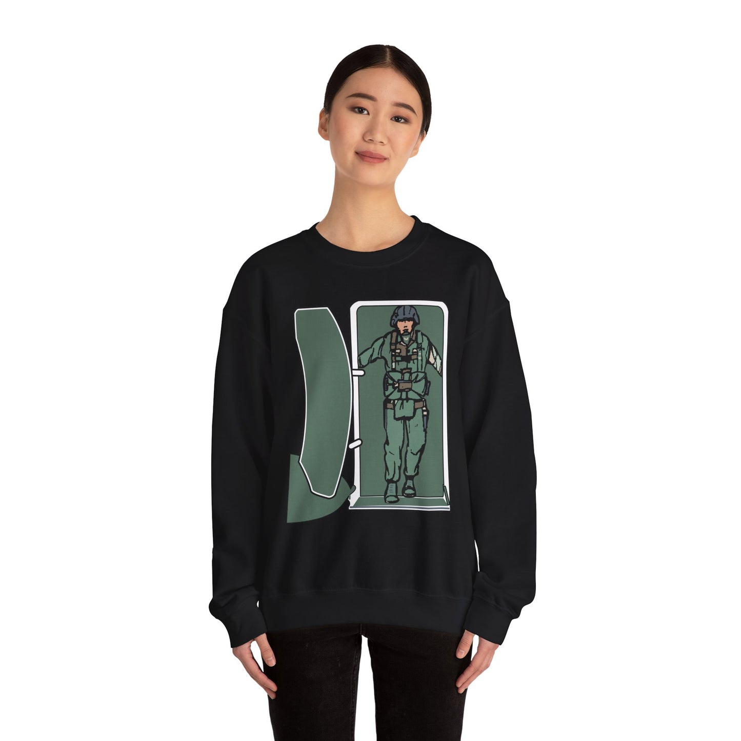 Crewneck Sweatshirt - Airborne - JM Door Check X 300