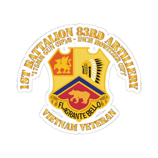 Kiss-Cut Stickers - 1st Bn 83rd Artillery - Vietnam Veteran