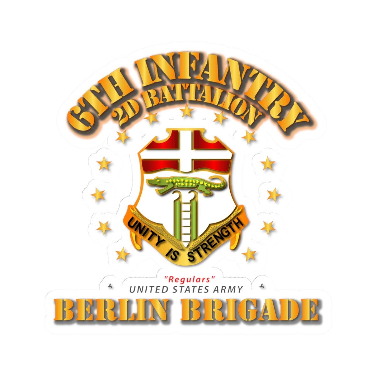 Kiss-Cut Stickers - 2nd Battalion 6th Infantry - Berlin Brigade