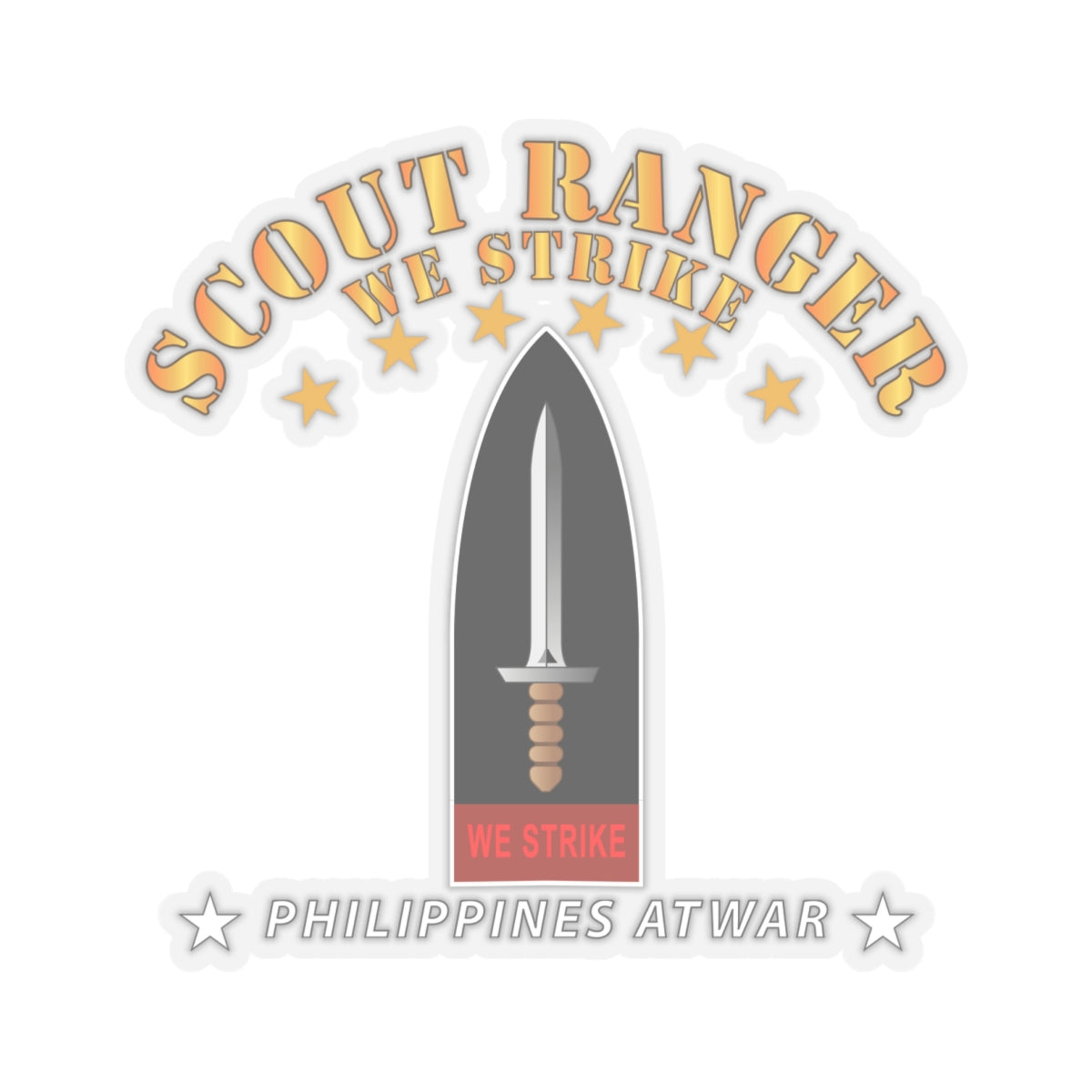 Kiss-Cut Stickers - Philippines - Scout Ranger - We Strike X 300