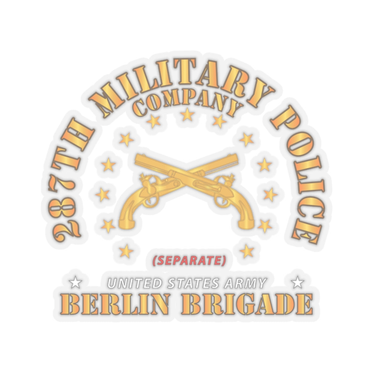 Kiss-Cut Stickers - 287th Military Police Company - Berlin Bde wo DS