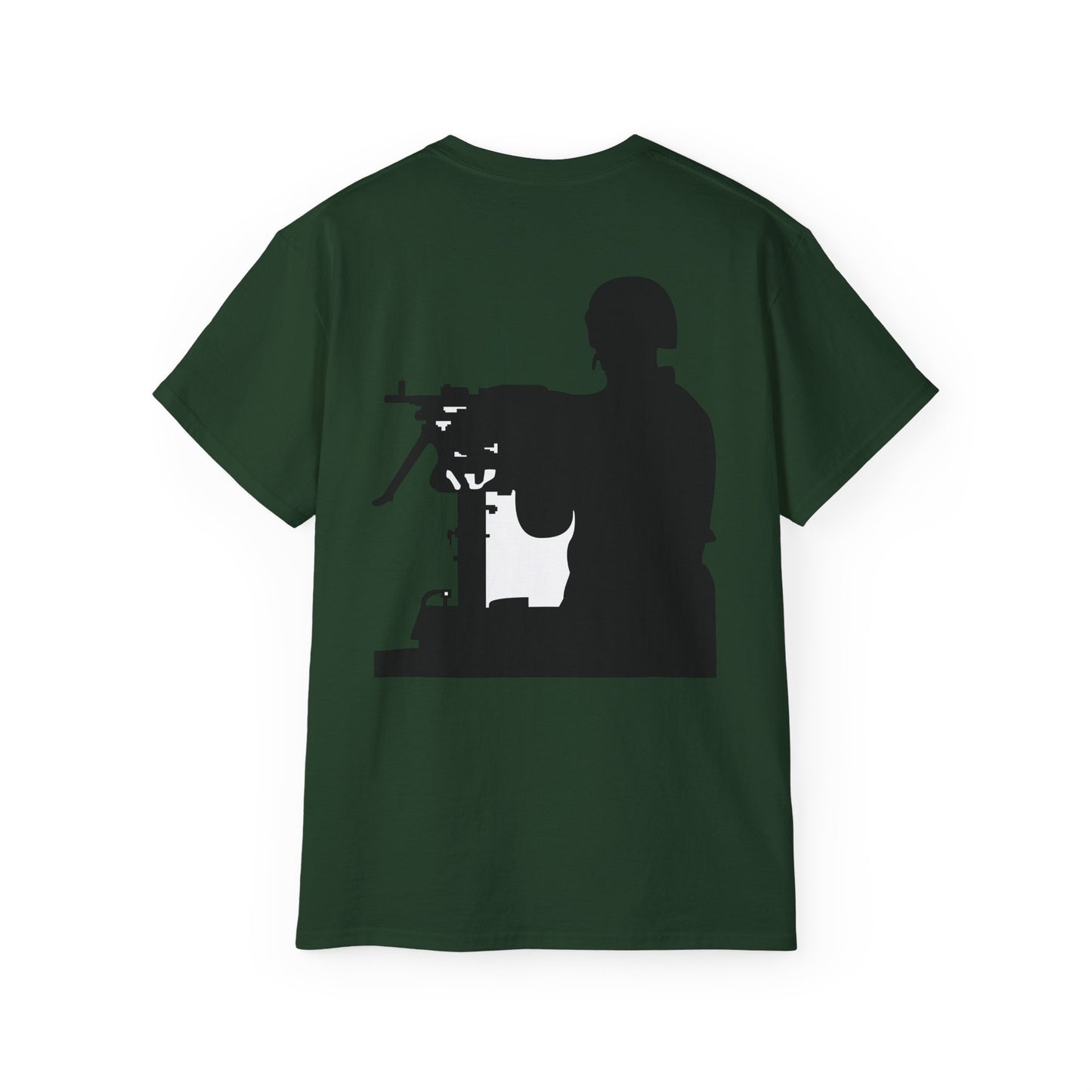 Unisex Ultra Cotton Tee - Army - Soldier - MG Vehicle Mounted - Silhouette X 300
