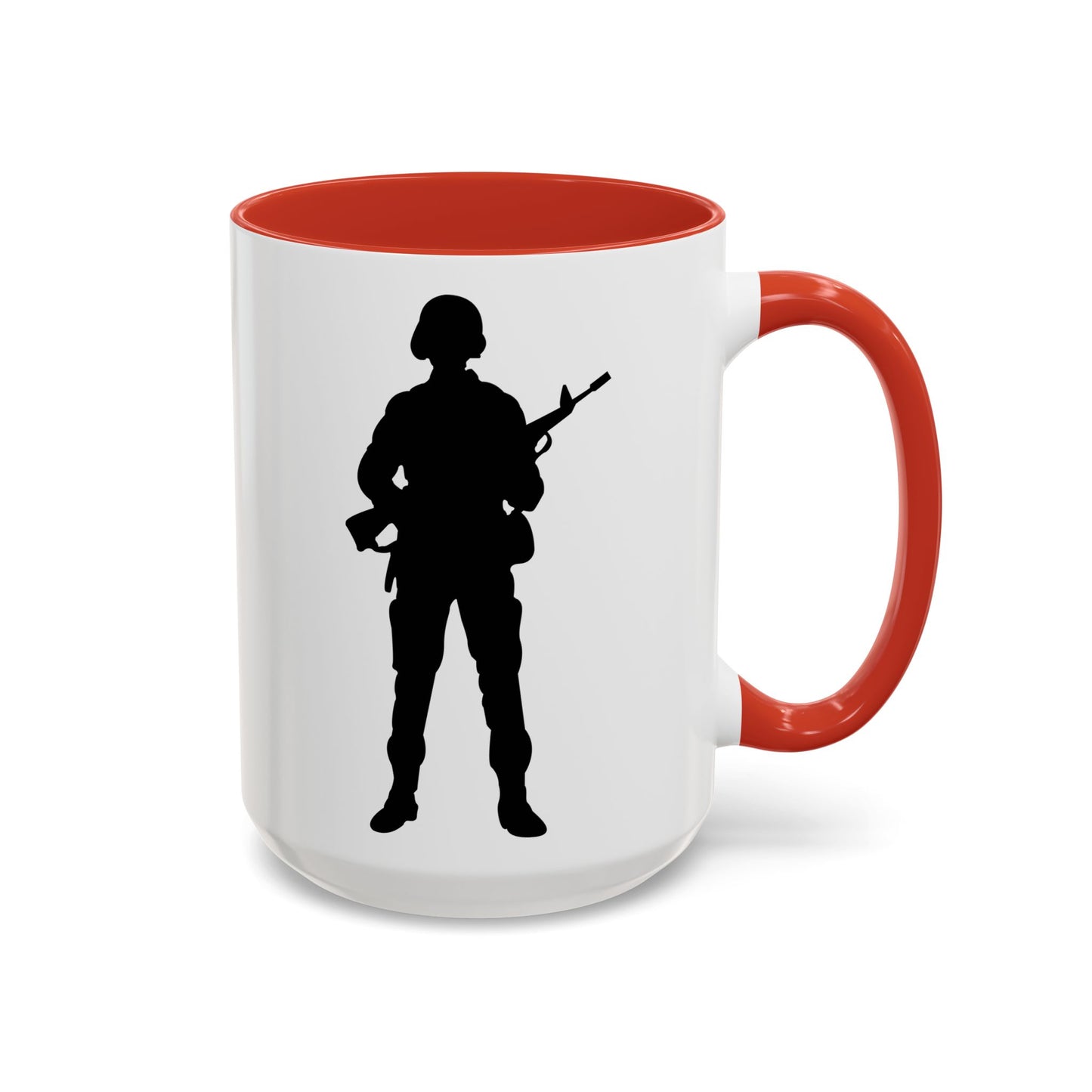 Accent Coffee Mug (11oz & 15oz) - Army - Soldier - Silhouette X 300