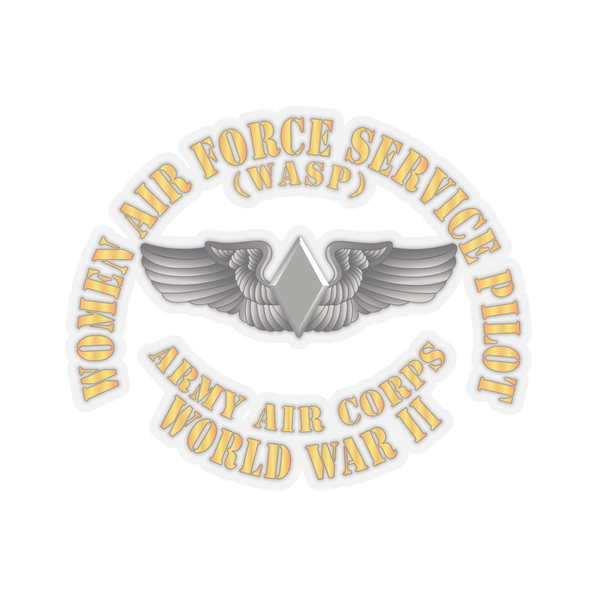 Kiss-Cut Stickers - AAC - WASP Wing (Women Air Force Service Pilot)