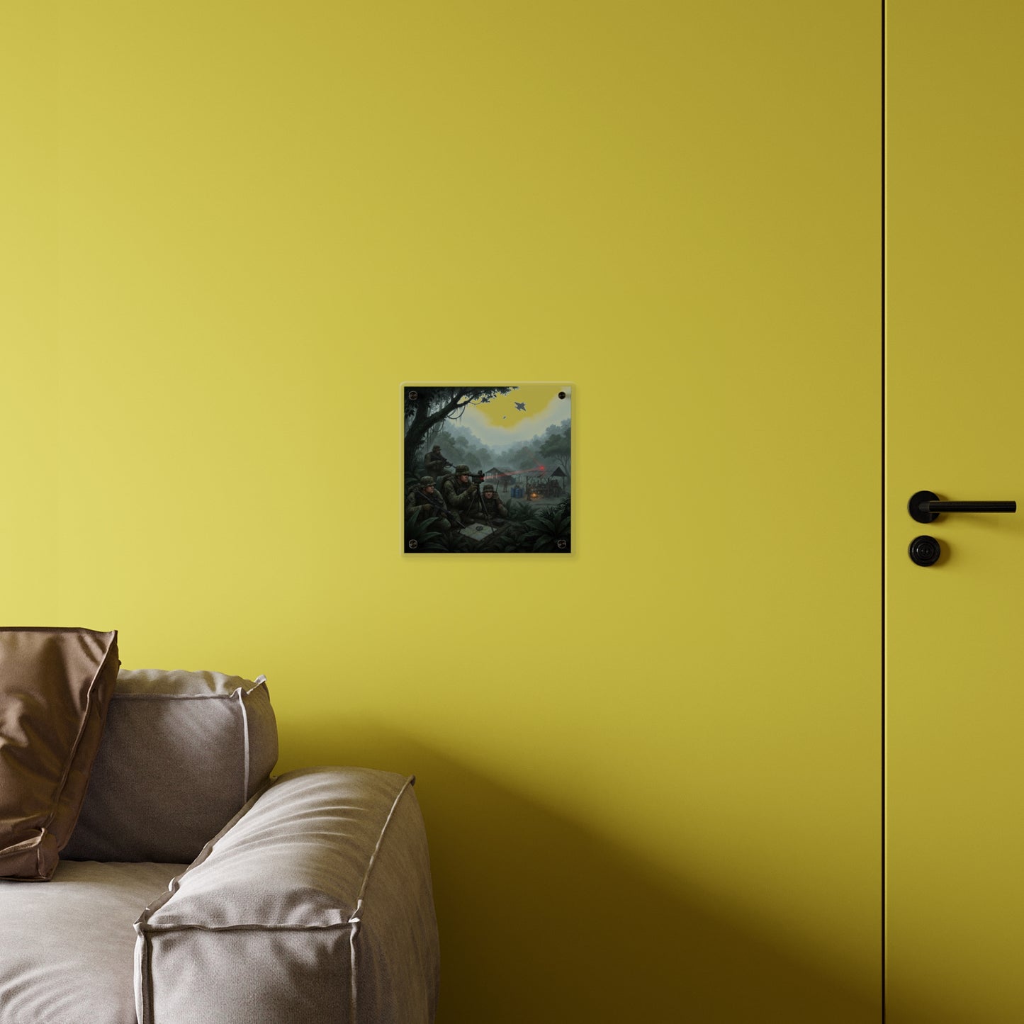 Acrylic Wall Art Panel - SOF Team Hitting a Jungle Drug Lab