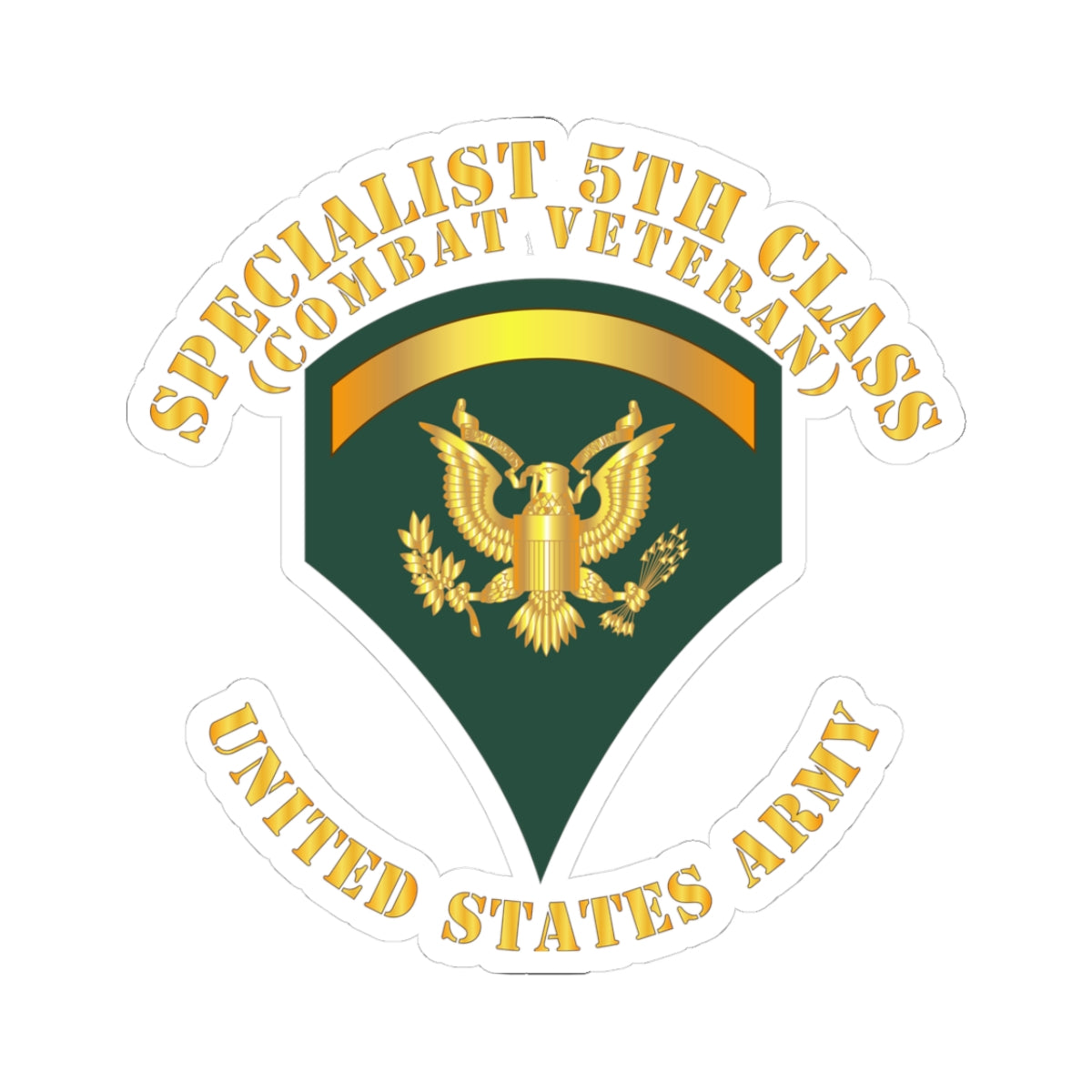 Kiss-Cut Stickers - Specialist 5th Class - SP5 - Combat Veteran