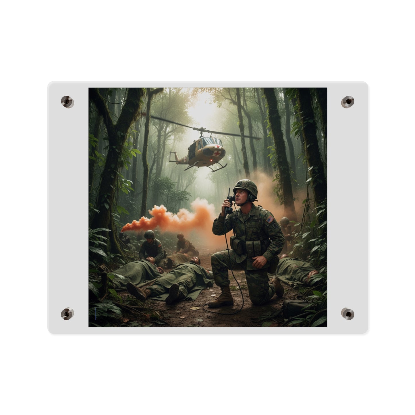 Acrylic Wall Art Panel - Medevac Request - Vietnam