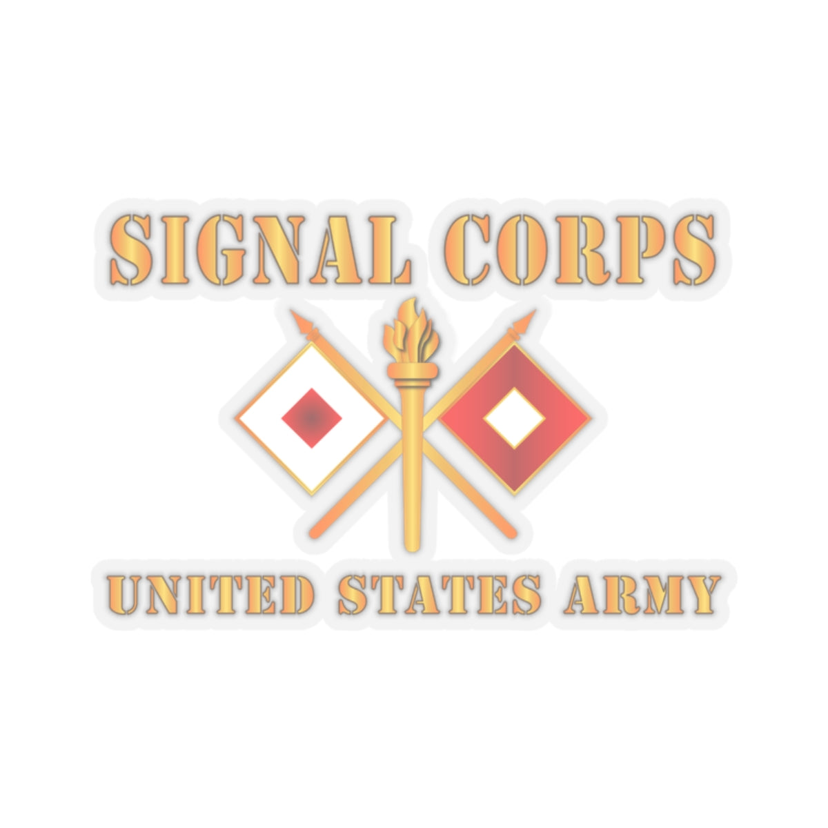 Kiss-Cut Stickers - Signal Corps - Branch - US Army X 300